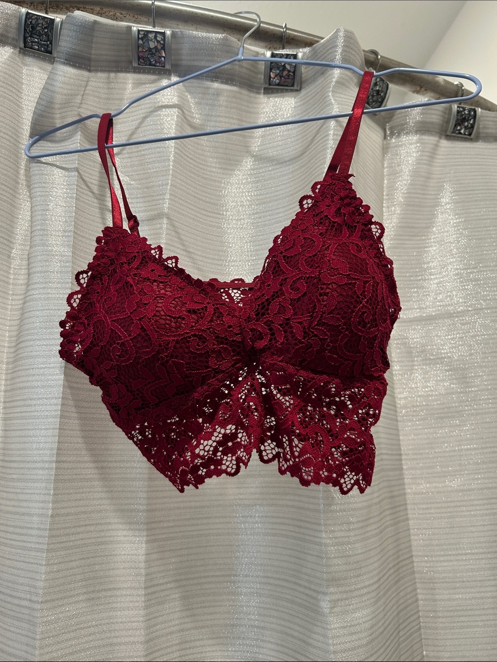 Lace Bralette in Burgundy